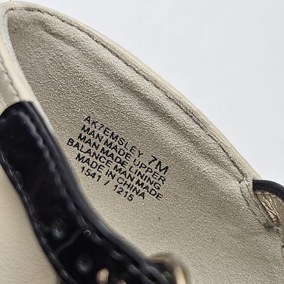 Anne Klein Shoes Womens Size 7 White Black AK7Emsley Ankle Strap Dress Heels - Picture 3 of 13